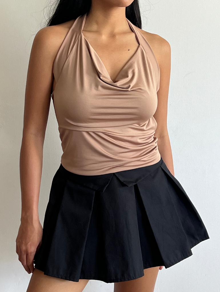 Lea Drape Top in Skin