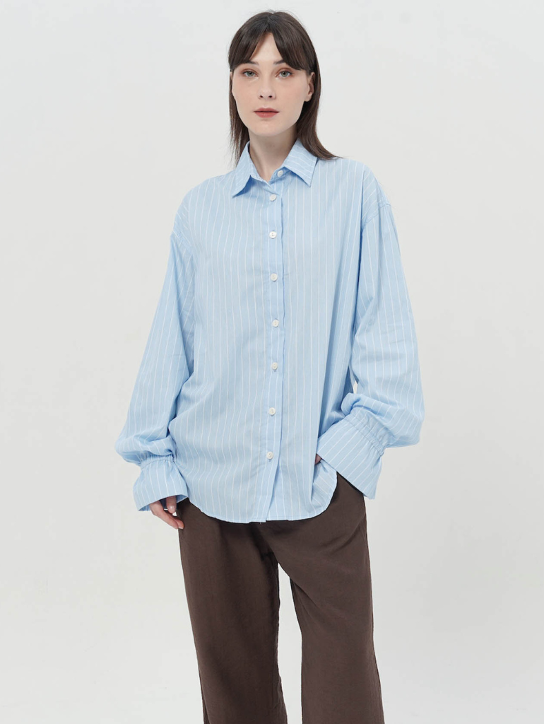 Somerset Shirt in Blue Stripes