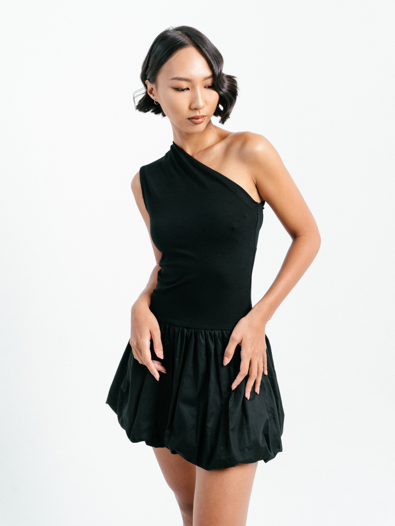 Hale Bubble Dress in Black