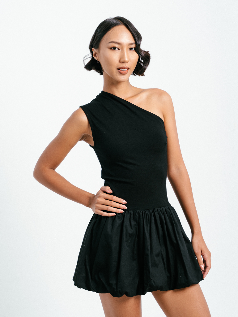 Hale Bubble Dress in Black