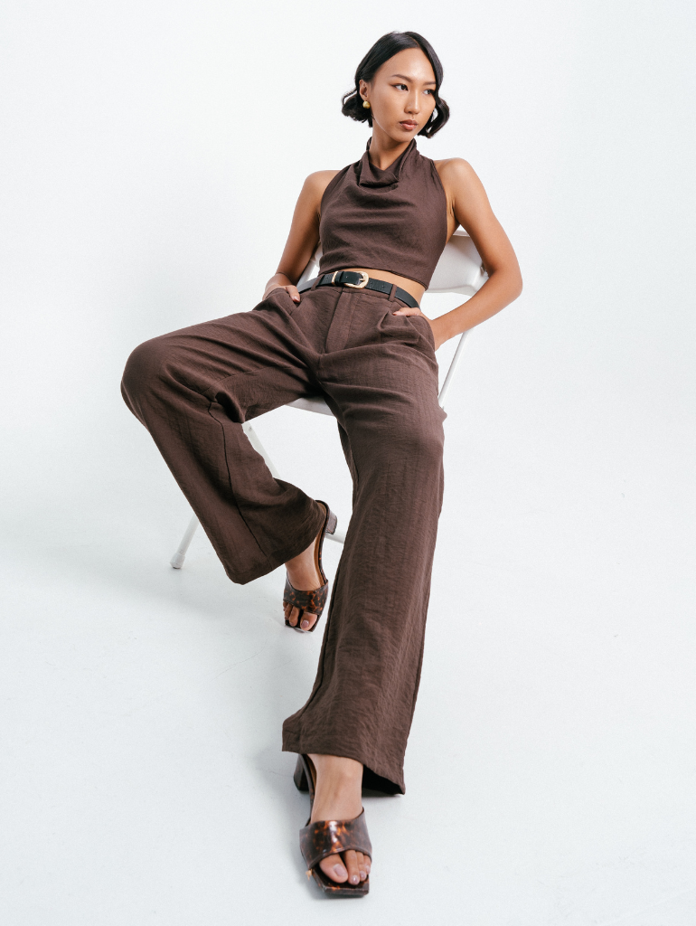 Sol Tailored Pants in Espresso