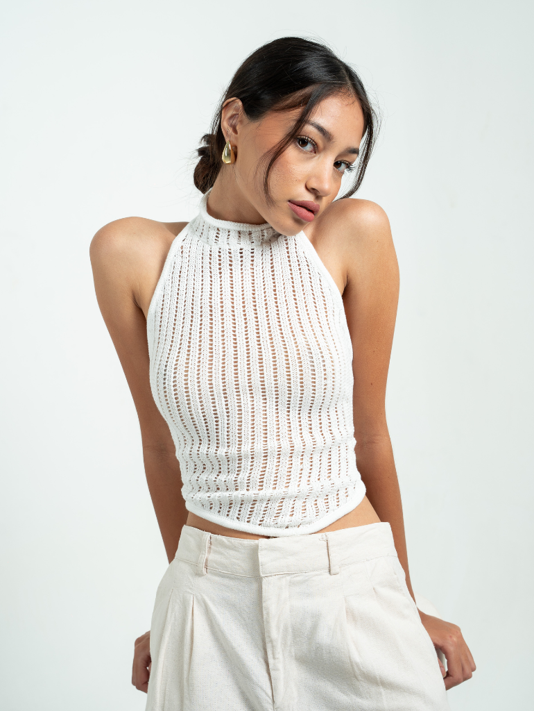 Florence Knit Top in White