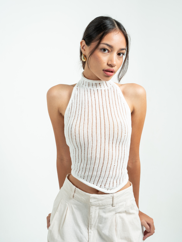 Florence Knit Top in White