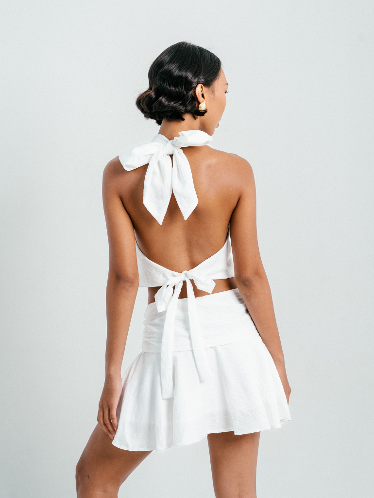 Melrose Mini Skirt in White