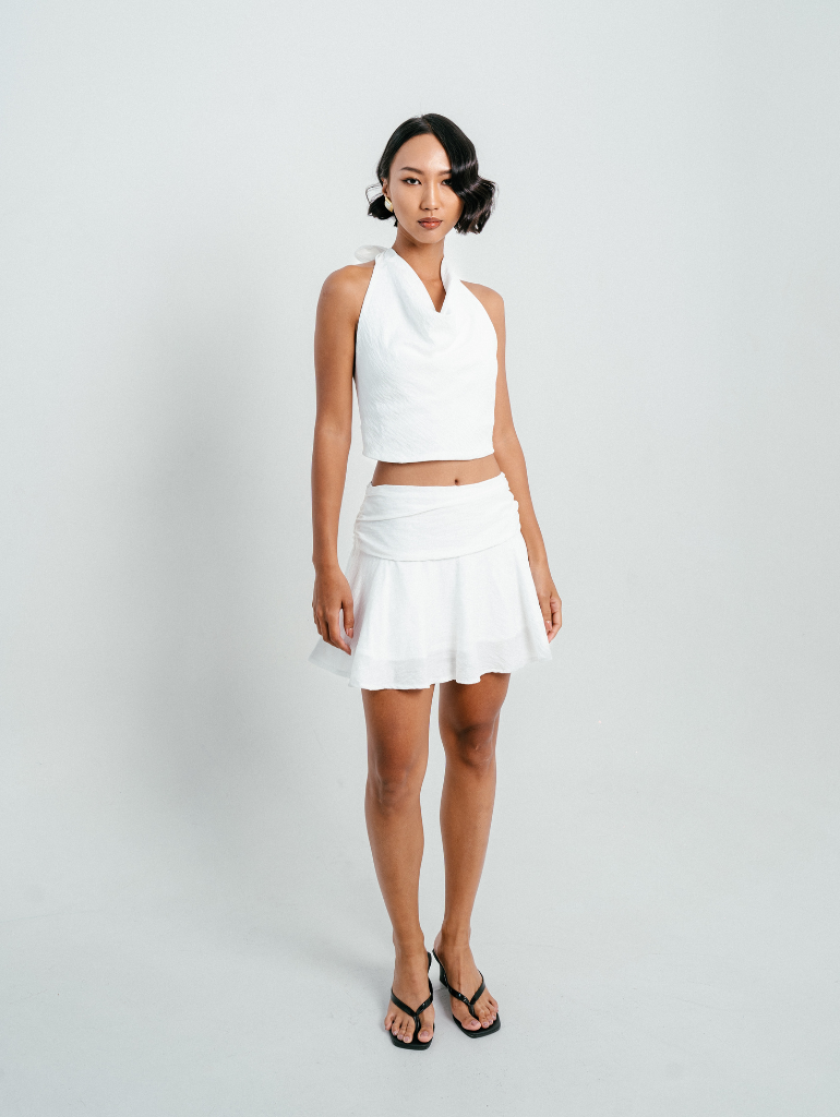 Melrose Mini Skirt in White