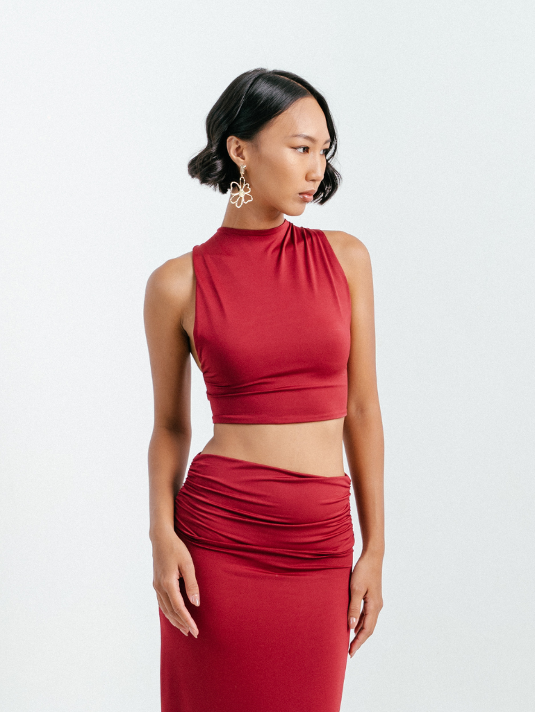 Felicity Top in Cherry Red