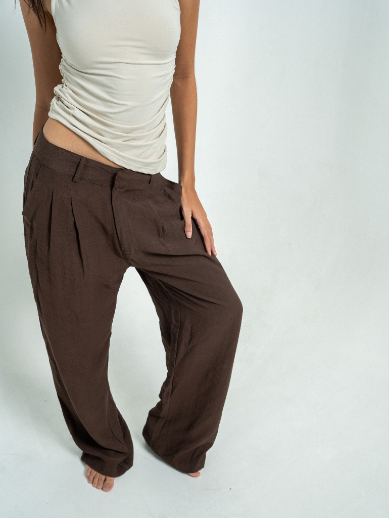 Sol Tailored Pants in Espresso