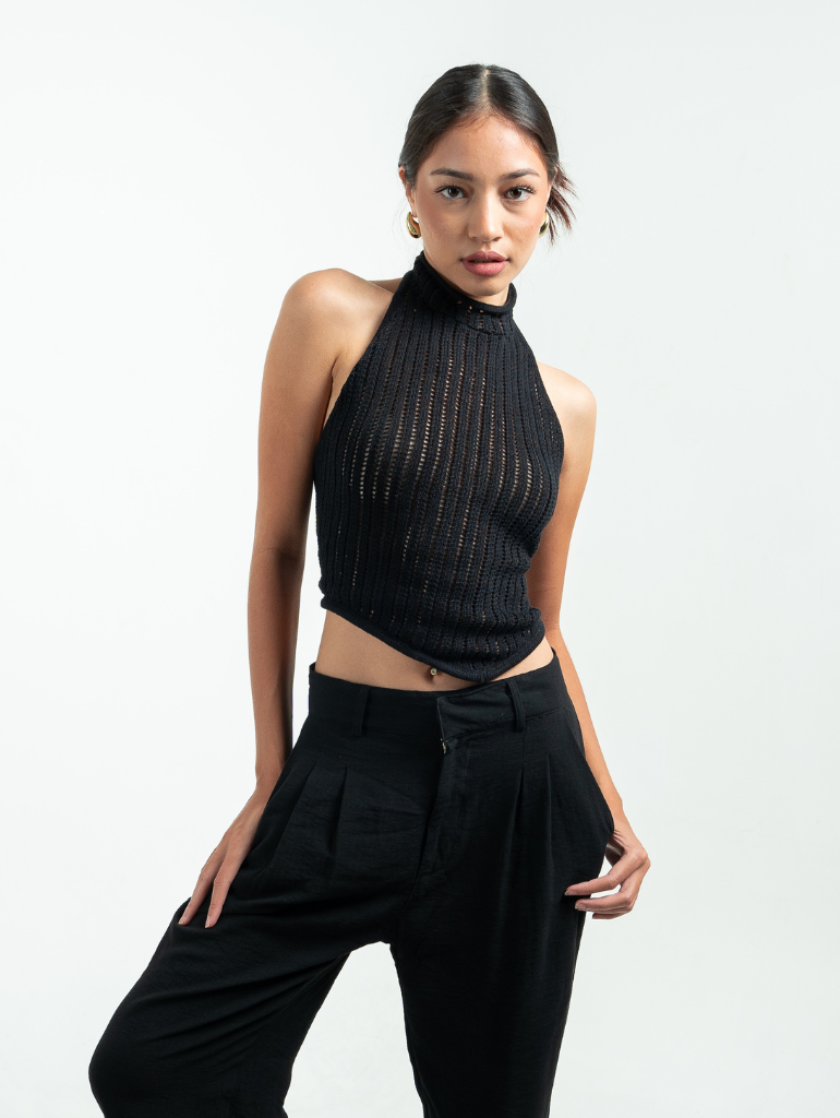 Florence Knit Top in Black