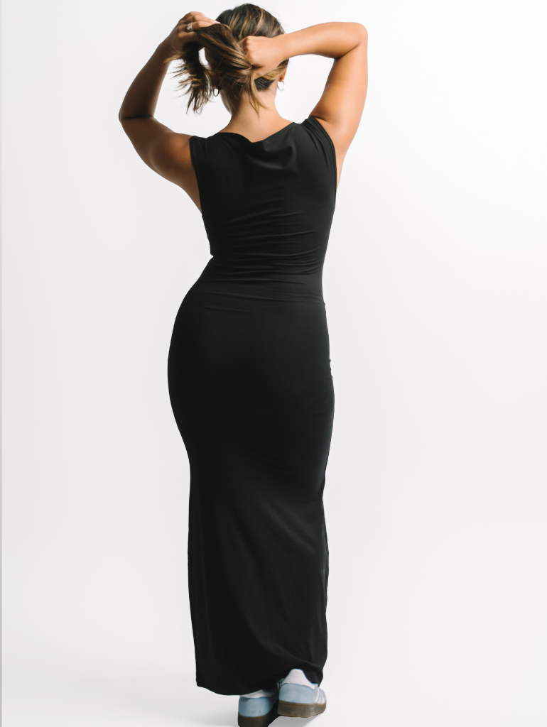 Virgo Maxi Dress in Jet Black