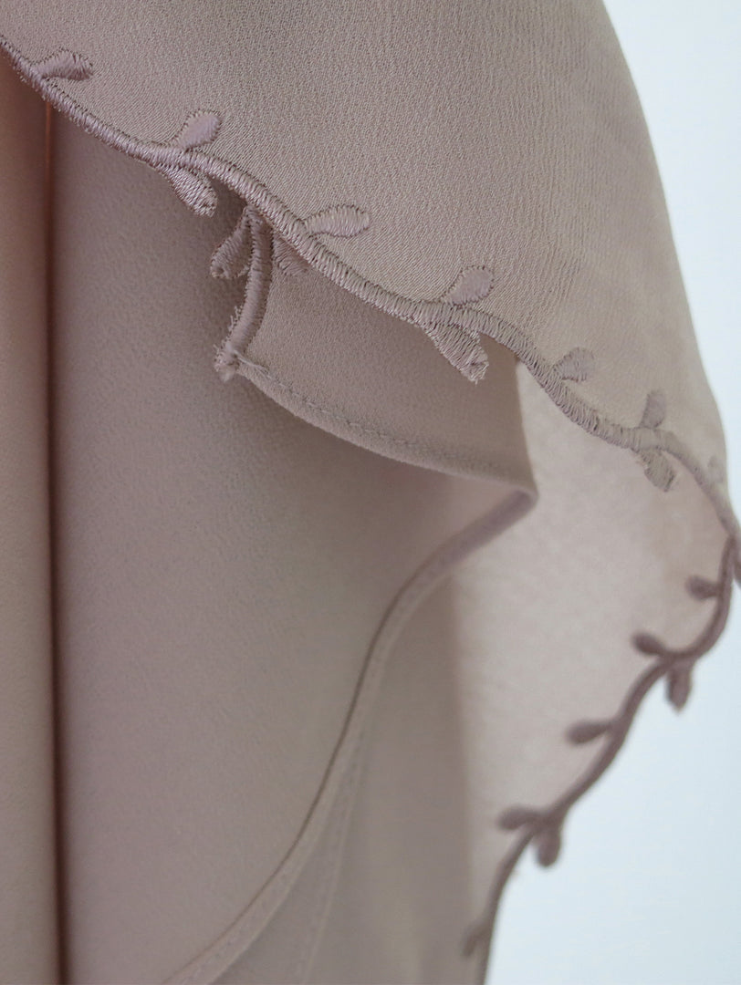 Sweet Ivy Embroidery Sarong in Light Beige