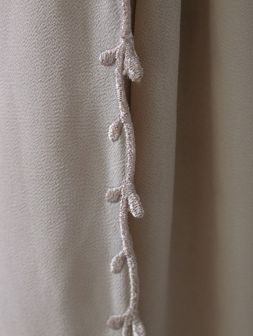 Sweet Ivy Embroidery Sarong in Light Beige