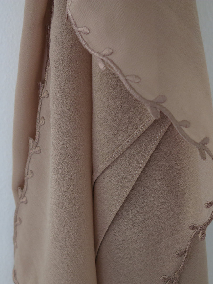 Sweet Ivy Embroidery Sarong in Light Beige