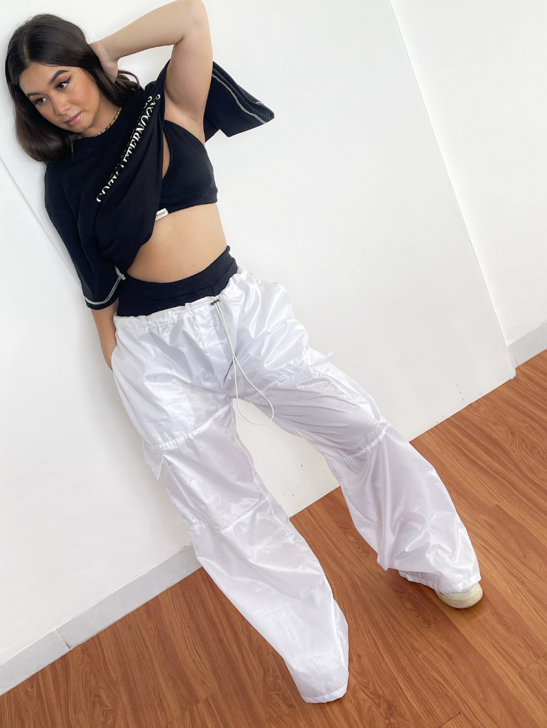 SAMPLE | Sloane Cargo Pants in Blanc